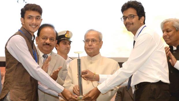The Bellatrix Aeroscape team presented the award by President of India, Shri Pranab Mukherjee. The Bellatrix Aeroscape team presented the award by President of India, Shri Pranab Mukherjee.