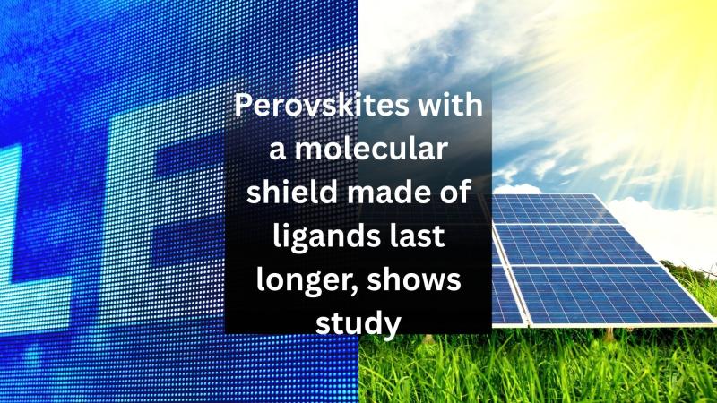 Perovskites with a molecular shield made of ligands last longer, shows study LED and Solar Panel
