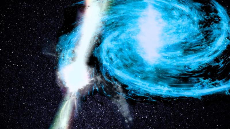 Graphical representation of a x-ray binary star Graphical representation of a x-ray binary star