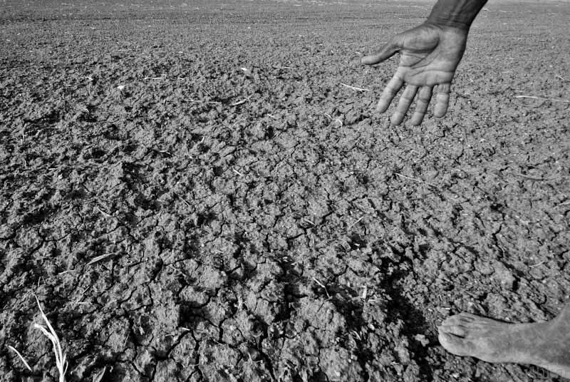 Drought-stricken farmland in Karnataka [Image Credits: Pushkarv / CC BY-SA 3.0) Rising heat and humidity around the globe will soon be intolerable for humans
