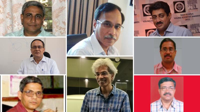 Clockwise from left: Ravi Shankar Nanjundiah (IISC), Arun Kumar (IISc), Subi J George (JNCASR), Sandeep K (TIFR-CAM), G D Veerappa Gowda (TIFR-CAM), Justin David (IISc), Utpal Nath (IISc), Shalabh Bhatnagar (IISc) Clockwise from left: Ravi Shankar Nanjundiah (IISC), Arun Kumar (IISc), Subi J George (JNCASR), Sandeep K (TIFR-CAM), G D Veerappa Gowda (TIFR-CAM), Justin David (IISc), Utpal Nath (IISc), Shalabh Bhatnagar (IISc)