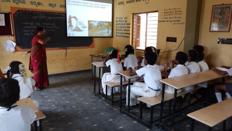 A smart class session in progress at a Government Higher Primary School in Gubbi Taluk. Photo: Sudhira HS Post-COVID school education: Build new walls rather than plugging holes