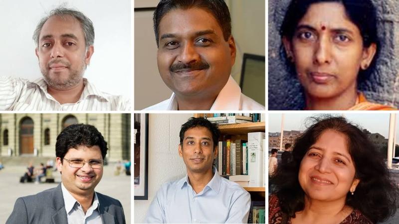 The Infosys Prize winners for 2019. Top (L–R): Manu V. Devadevan, G Mugesh, and Majula Reddy. Bottom (L–R): Siddhartha Mishra, Anand Pandian, and Sunita Sarawagi. The Infosys Prize winners for 2019. Top (L–R): Manu V. Devadevan, G Mugesh, and Majula Reddy. Bottom (L–R): Siddhartha Mishra, Anand Pandian, and Sunita Sarawagi.