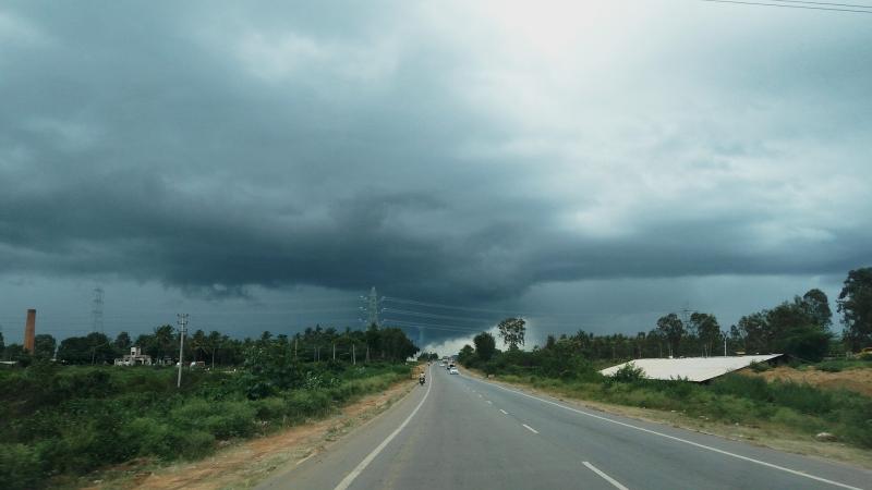 Clouds about to shower. Tumkur district, India. Image - Ramya Badrinath IISc researchers show that Indian monsoon has a 67-year cycle, link it to the global sea surface temperature cycle