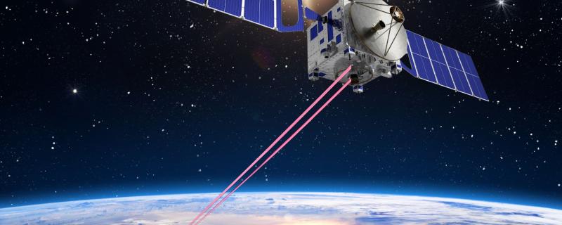 Laser from a satellite