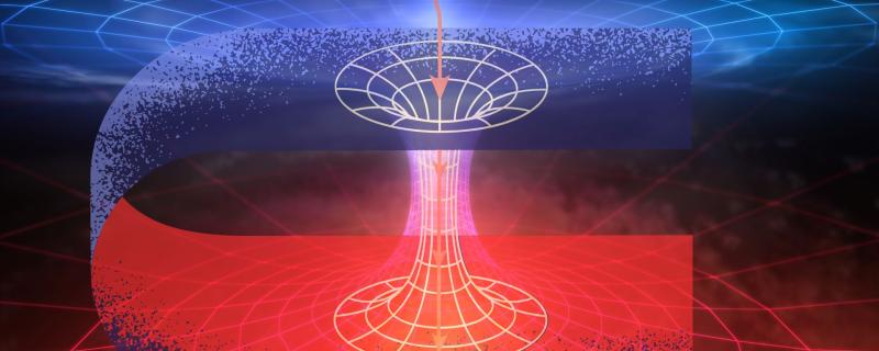 Graphical representation of a wormhole